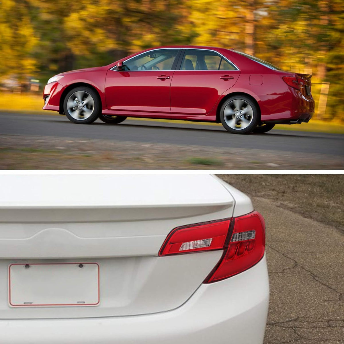 Tail Light Assembly for Toyota Camry Black Housing Red Lens N99723
