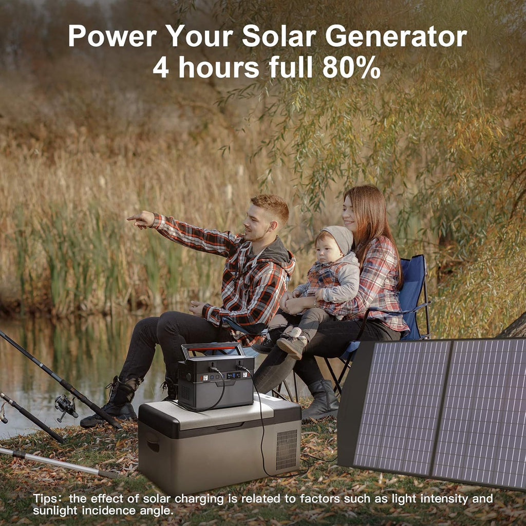 300W 288Wh Portable Power Station with 100W Foldable Solar Panel S3297