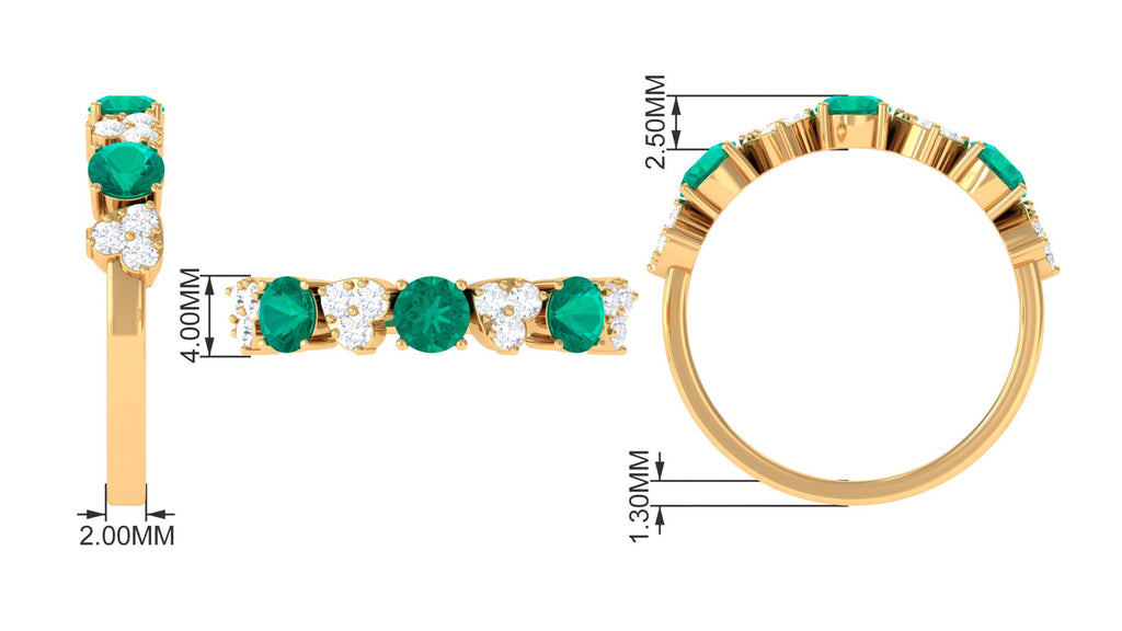 14K Yellow Gold Emerald Ring B380