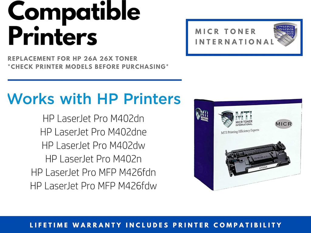 MICR Toner Cartridge for HP CF226A A720