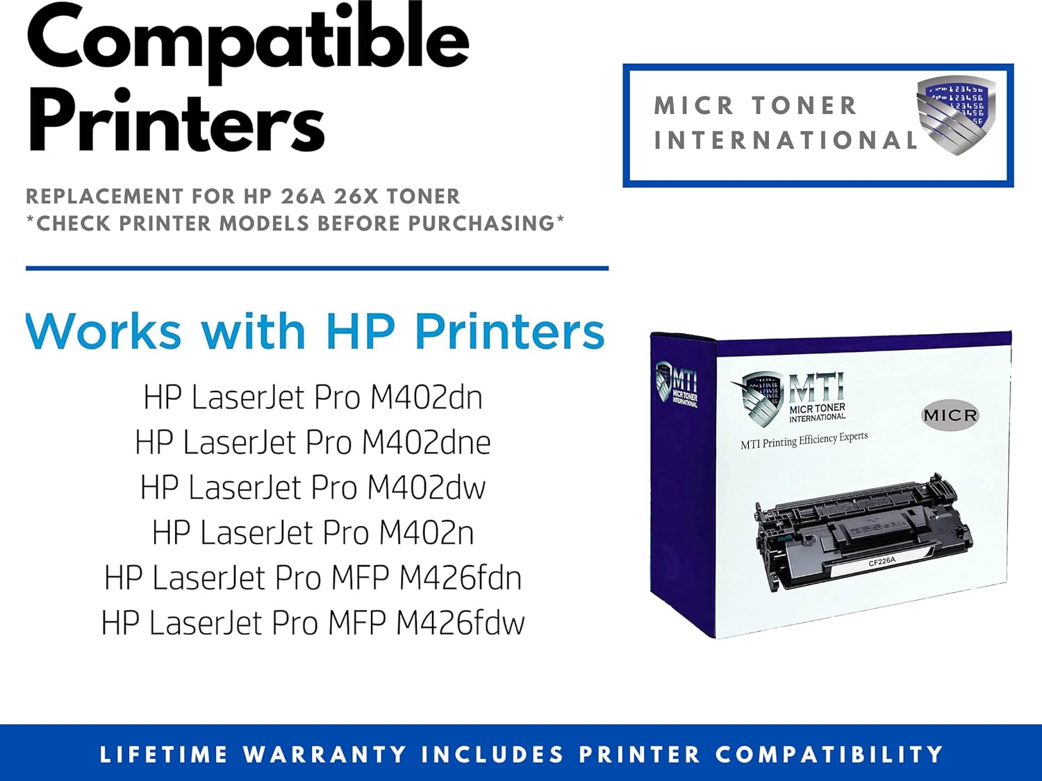 MICR Toner Cartridge for HP CF226A A720