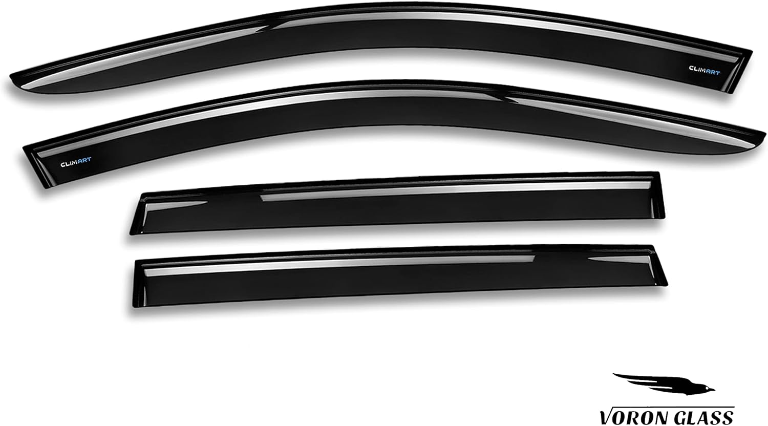 4 Pieces Black Rain Guards for Jeep Compass R117626