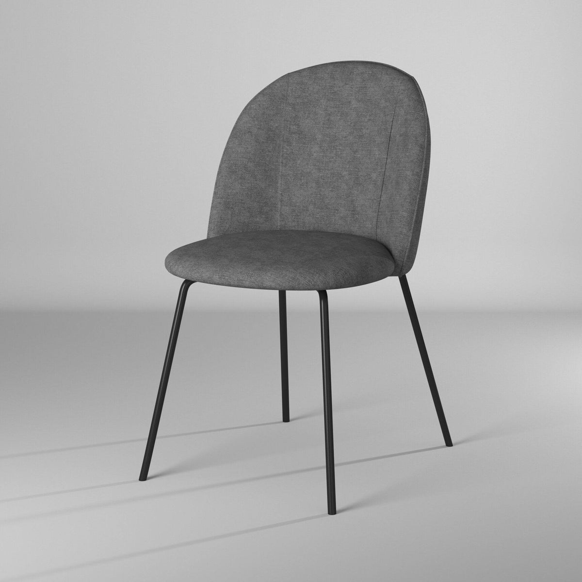 Navy Blue Fabric Dining Chairs (Set of 2) Q244418