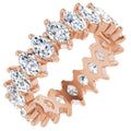 14k White Yellow or Rose Gold Marquise Diamond Eternity Ring I48607