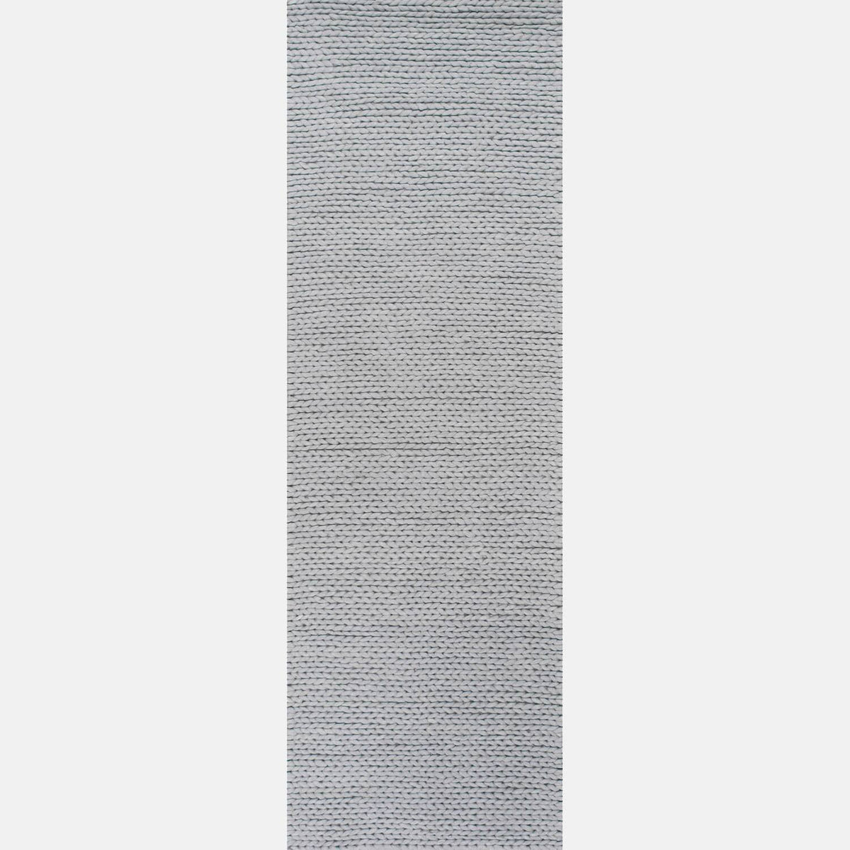 Light Gray 3 ft. x 10 ft. Woolen Runner L5963