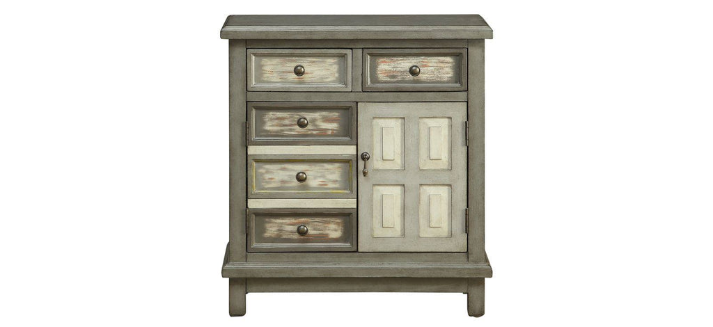 Grey Two Drawer Two Door Cabinet F614