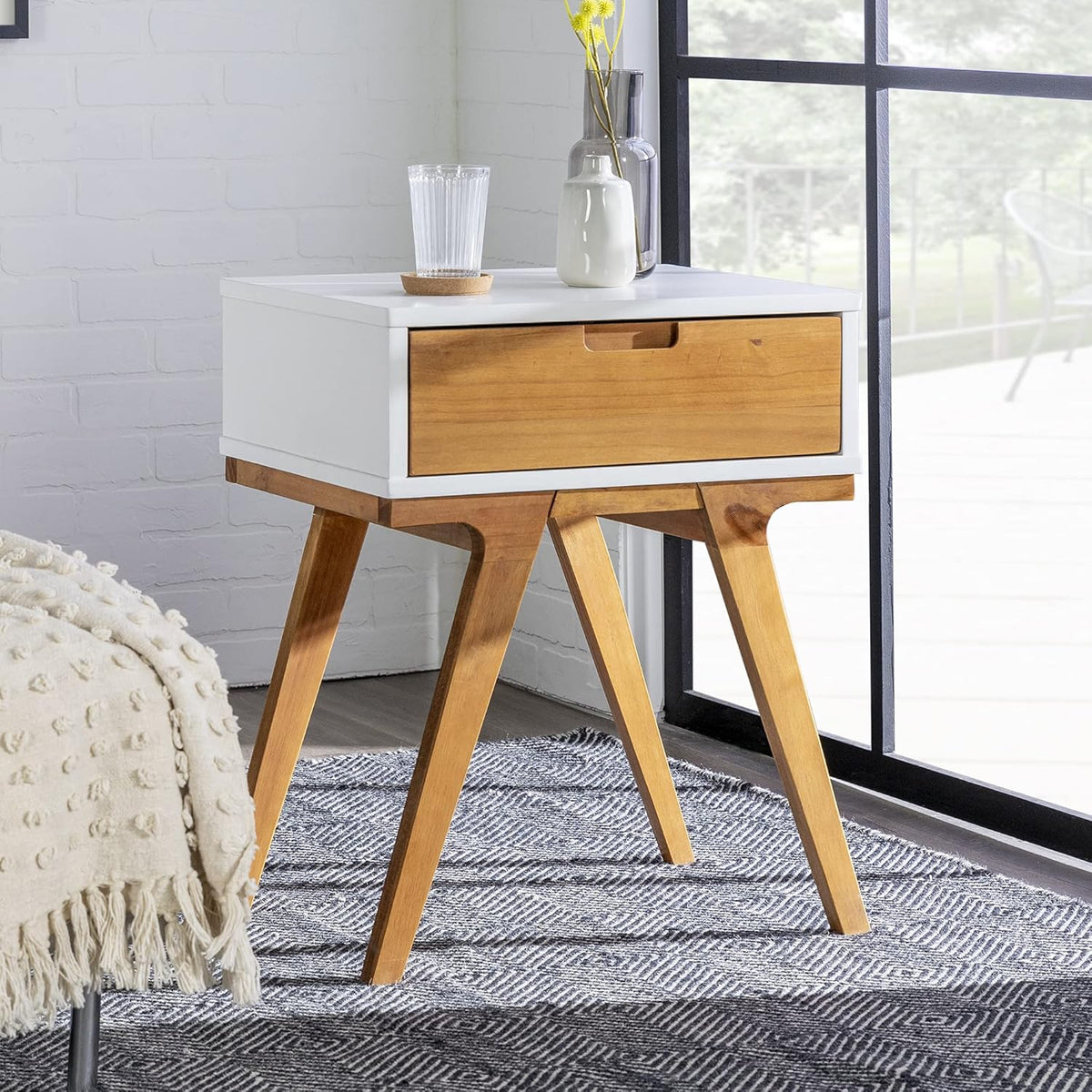 Caramel 1 Drawer Wood Nightstand R5080