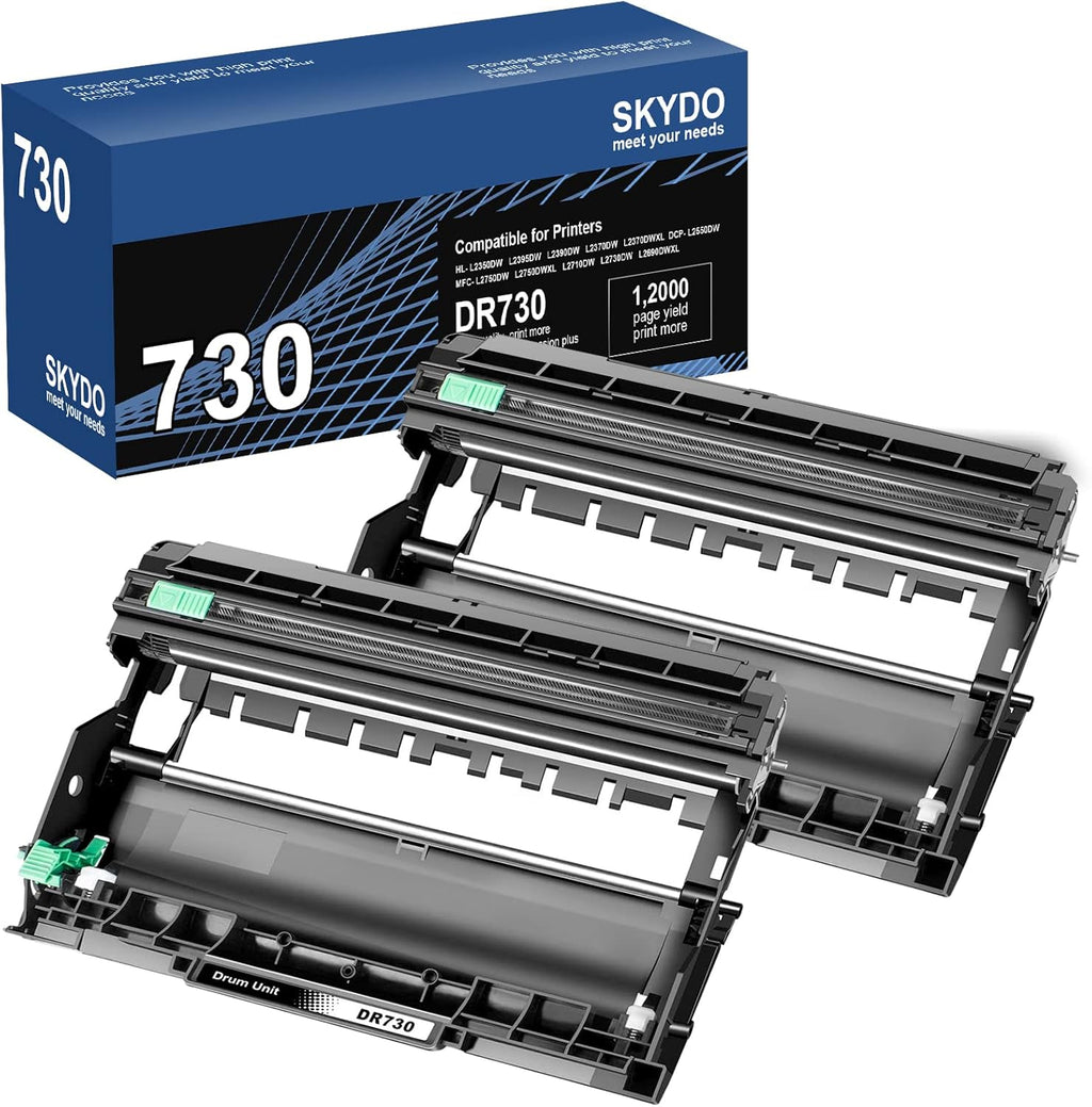 Compatible DR730 Drum Unit Replacement for Brother Printers (2 Pack) X103