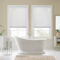 Faux Wood Cordless Shade in White G734