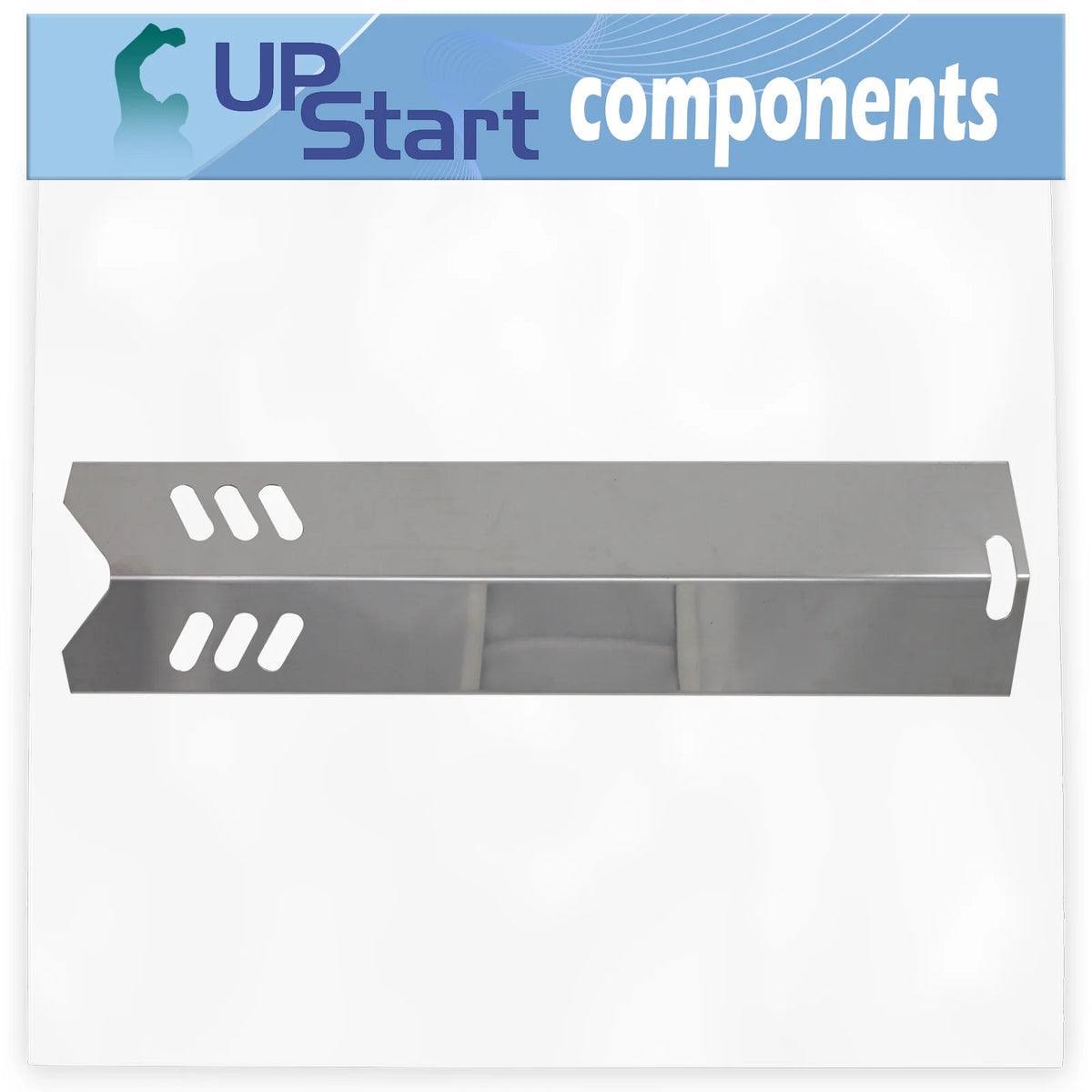 4-Pack Stainless Steel BBQ Grill Heat Shield Plate Replacement Parts 15" C63157
