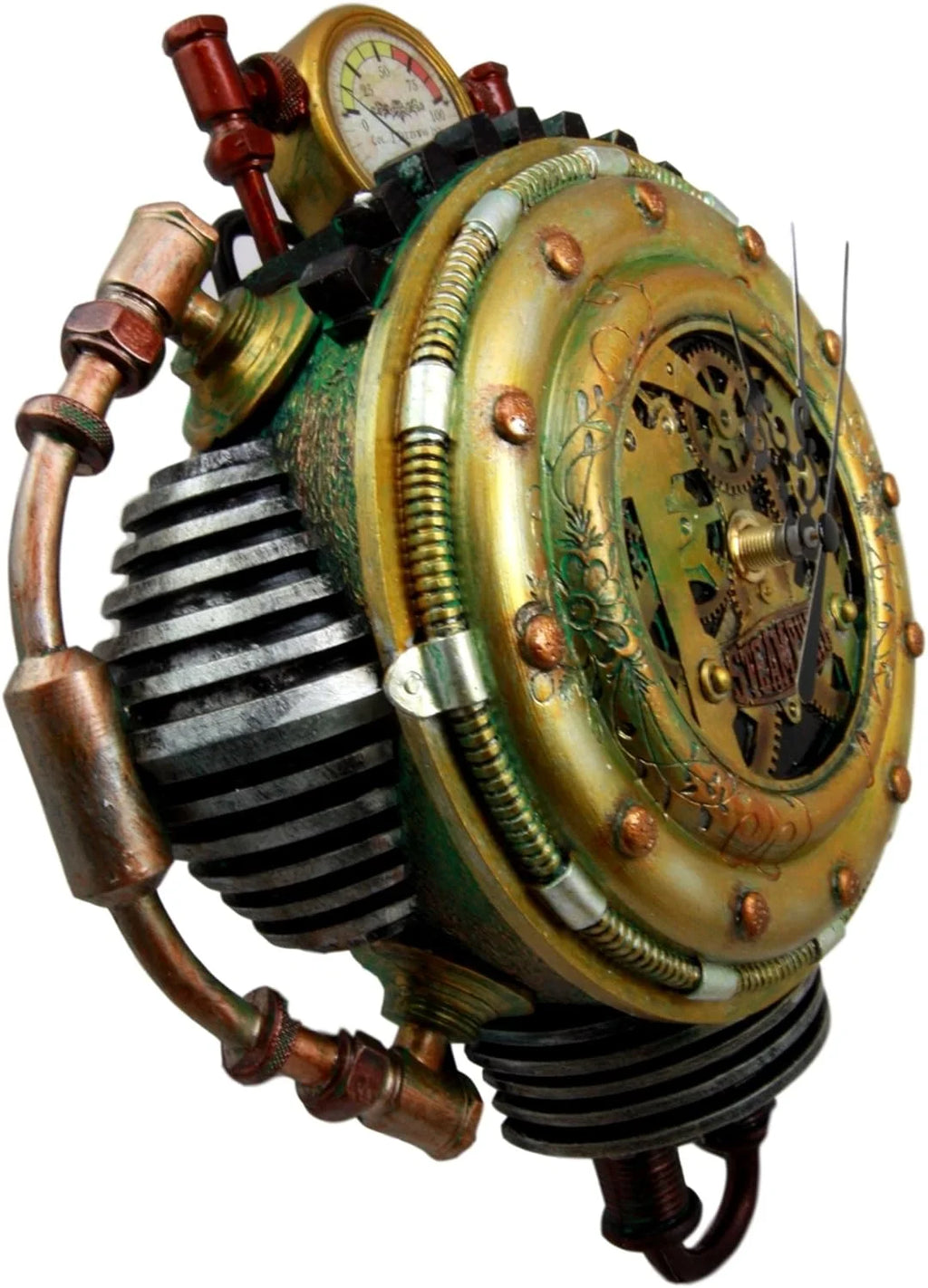Steampunk Decorative Wall Clock Figurine 11" H F497985