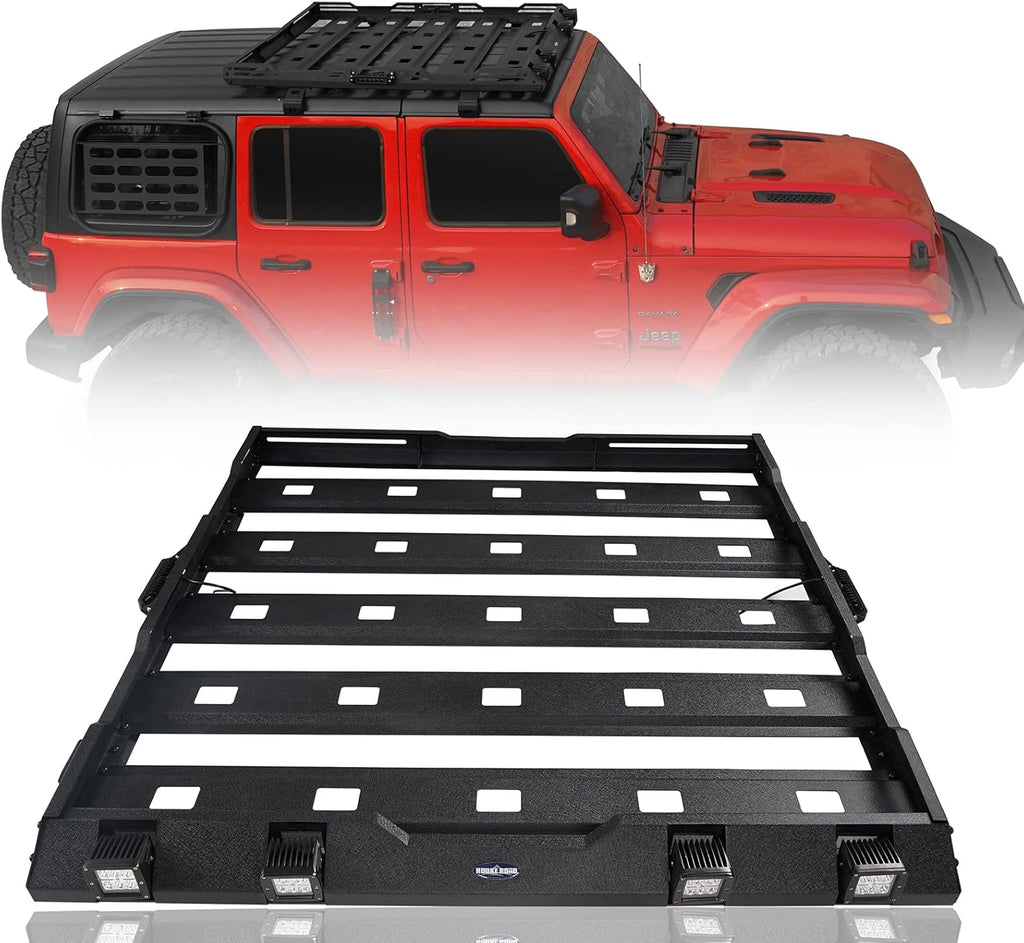 Roof Rack Cargo Basket Carrier for Jeep Wrangler JL Unlimited 4 Doors V174301
