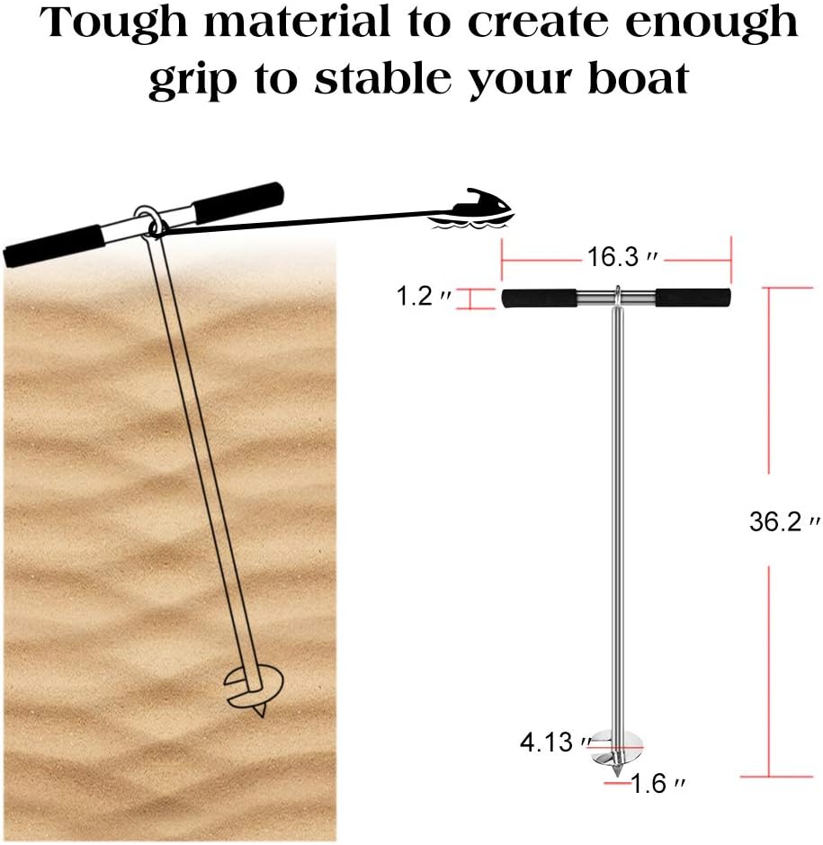 Sand Anchor with Bungee Dock Line Pack of 2 G2832
