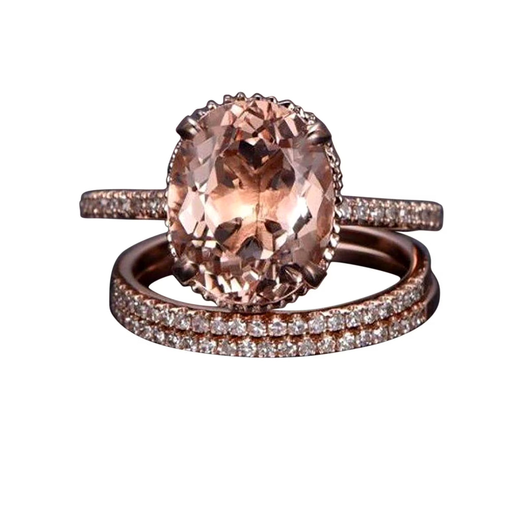 Trio Ring Set in 10k Rose Gold C8096