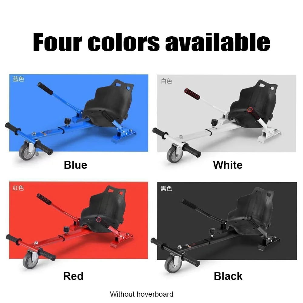 Hoverboard Attachment Adjustable Scooters Hand-Operated Seat Rear Wheel W671