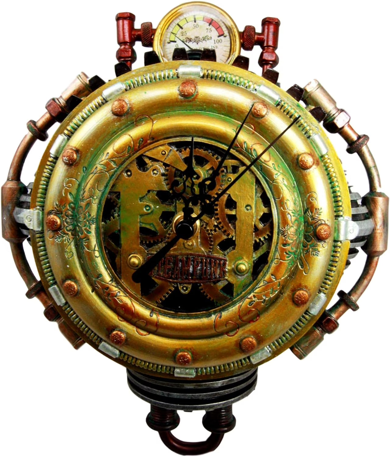 Steampunk Decorative Wall Clock Figurine 11" H F497985