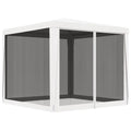 White Party Tent with 4 Mesh Sidewalls J6627