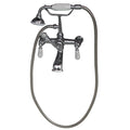 Polished Chrome Tub Wall-Mounted Faucet with Hand Shower Y657294
