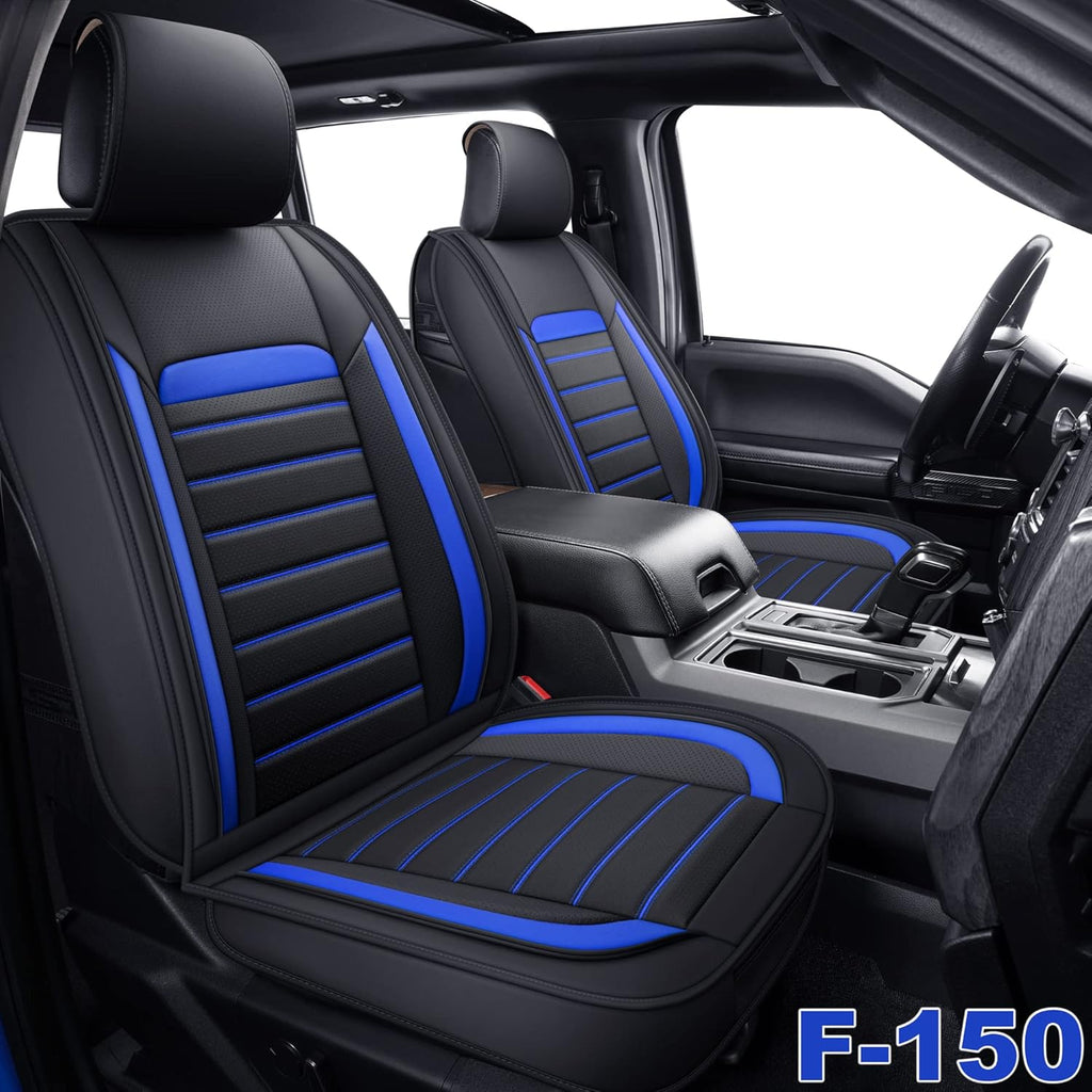 Gray Faux Leather Full Set Pickup Truck Seat Covers D625897