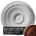 24 1/4x22OD x 1 1/2x22P Ceiling Medallion Hand-Painted Bronze Blue Patina P26984