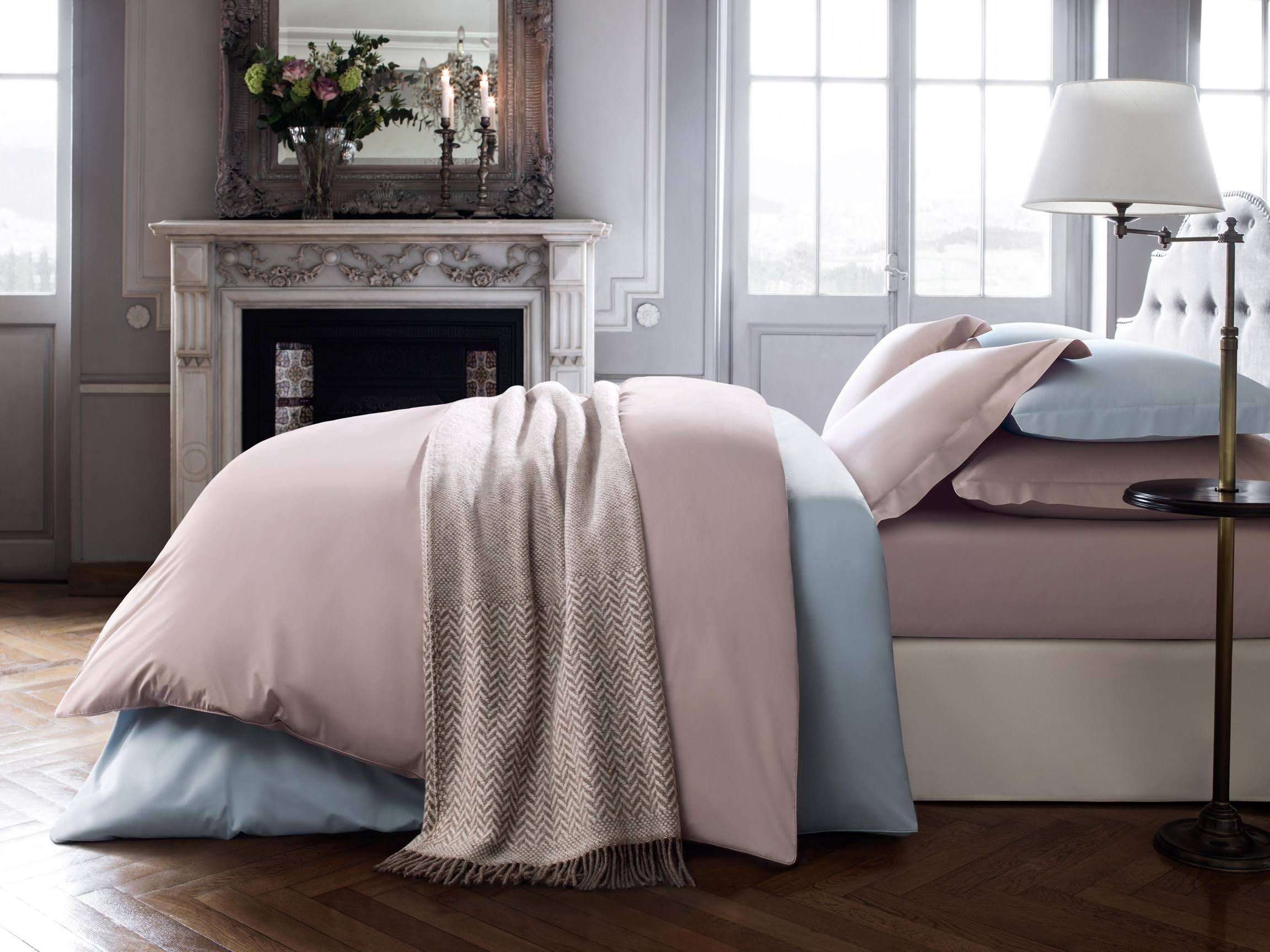Light Blue-Gray Cotton Sateen Duvet Cover Single Size X9021