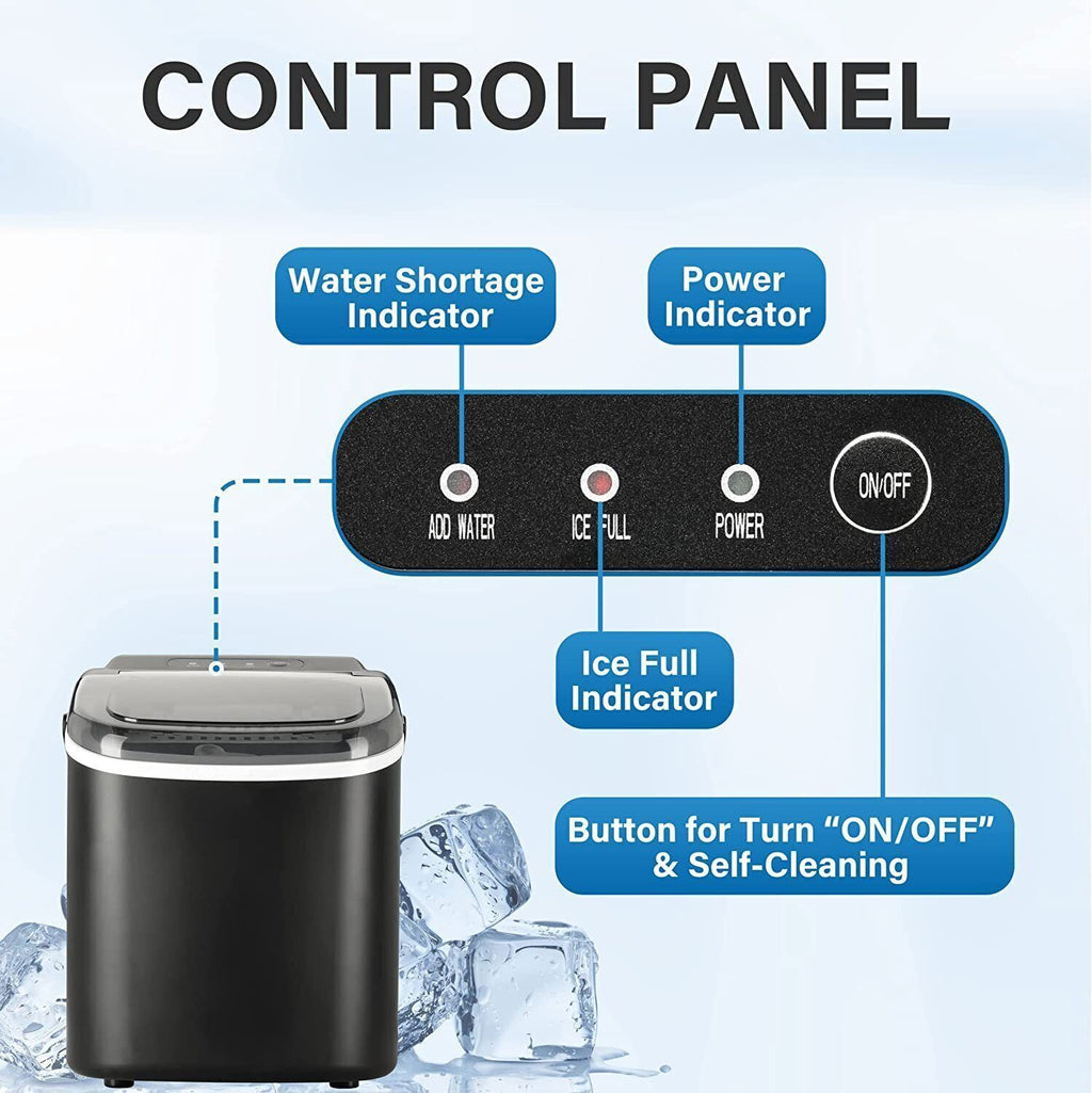 Compact Self-Cleaning Ice Maker O45639