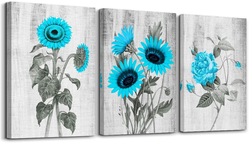 3 Piece Framed Canvas Wall Art Abstract Mountain Landscape Painting I281