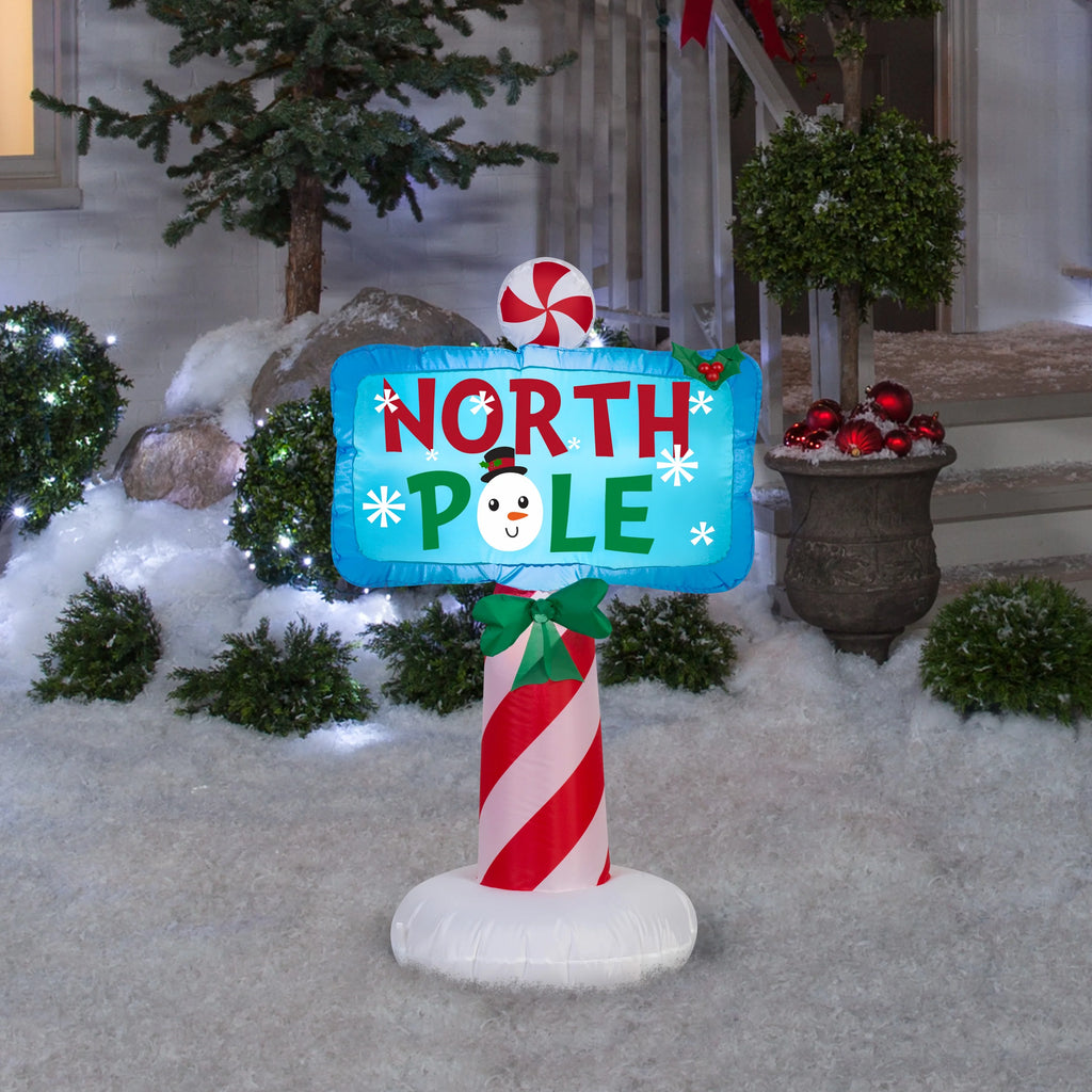 North Pole Sign Airblown Inflatables Christmas Decoration A79883
