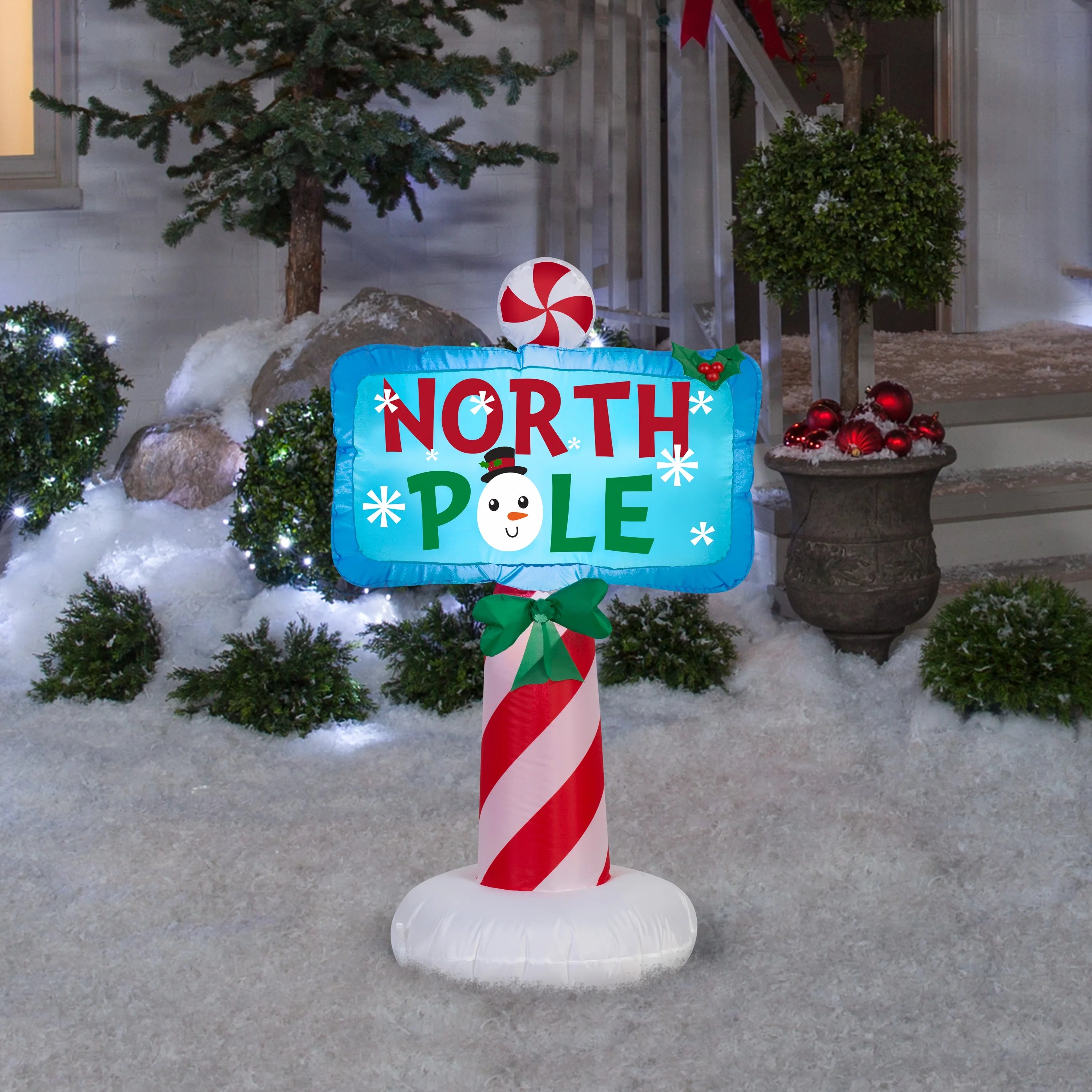 North Pole Sign Airblown Inflatables Christmas Decoration A79883