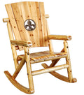 Natural Outdoor Wood Rocker P866