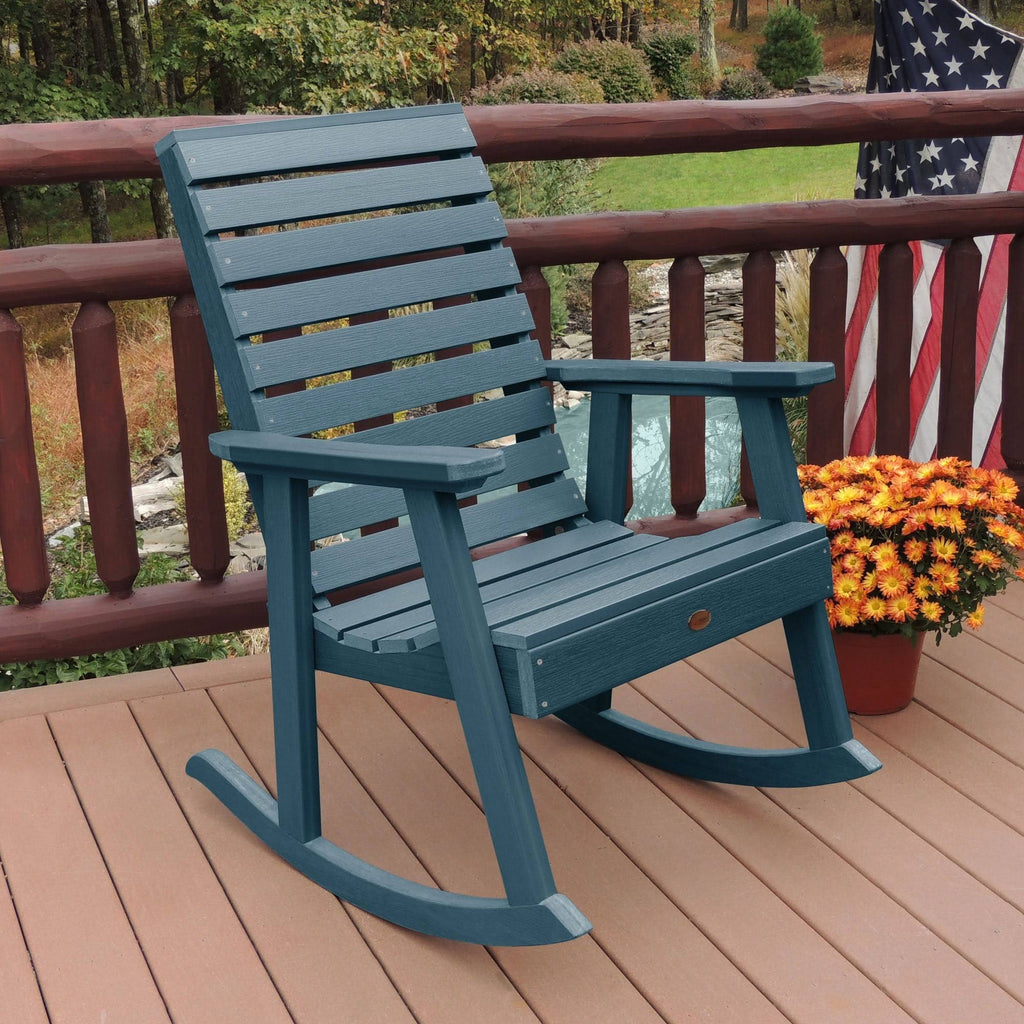 White Synthetic Wood Rocking Chair X365