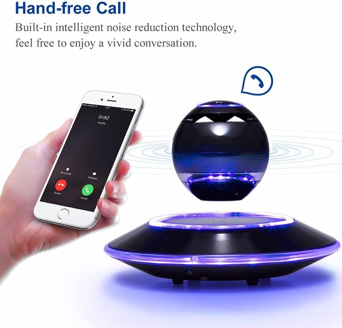 Levitating Bluetooth Speaker with LED Light (Black) N4009