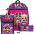 Pink 16 inch Backpack with Lunch Box 5 Piece Set O914232