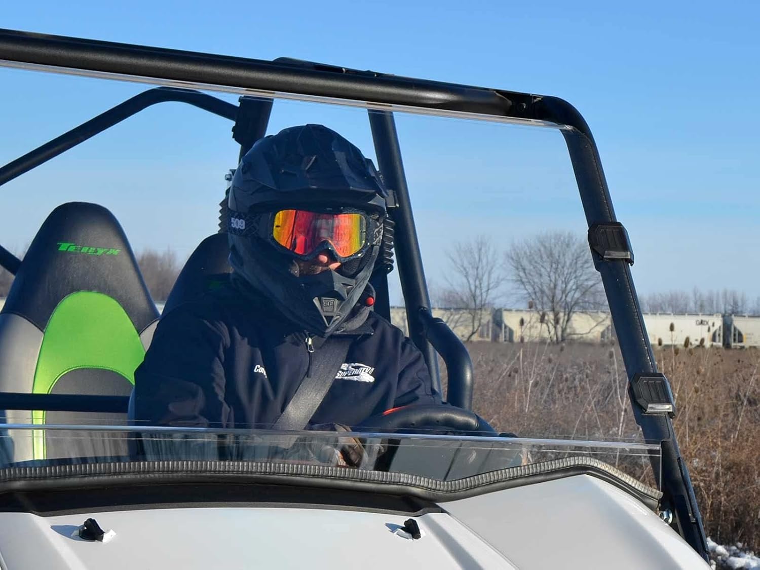 Heavy-Duty Full Windshield 1/4 Thick Clear Polycarbonate W98170