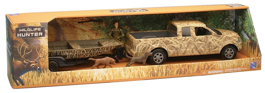 Camo Pick Up Truck with Jon Boat Set I1295