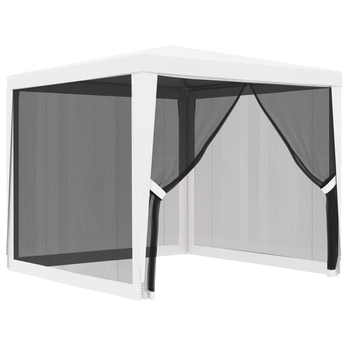White Party Tent with 4 Mesh Sidewalls J6627