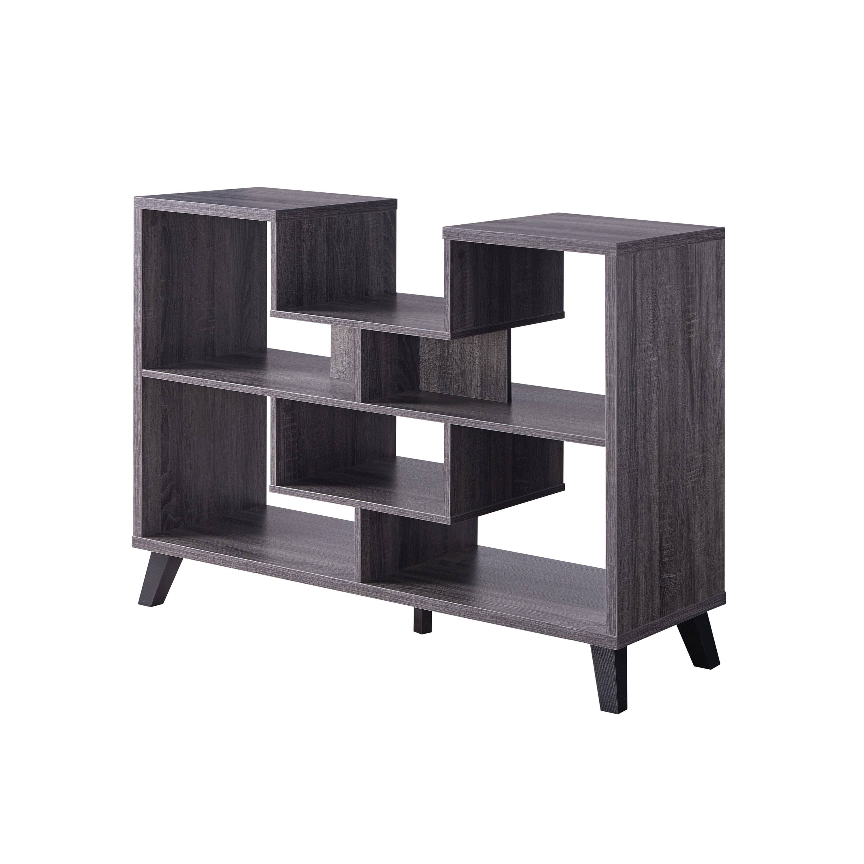 White Oak 6-Shelf Console Table V897