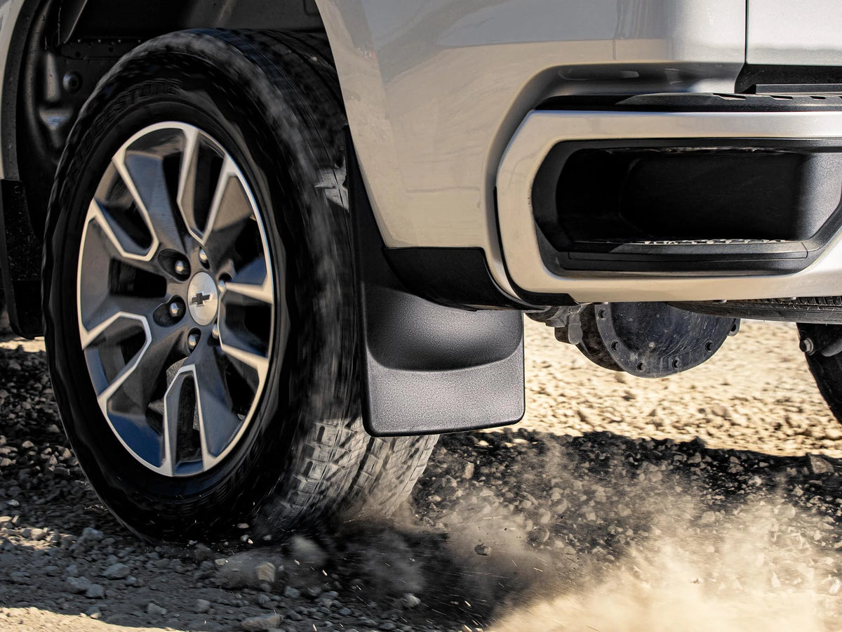 Black No Drill Splash Guard MudFlaps, Rear Pair O34138