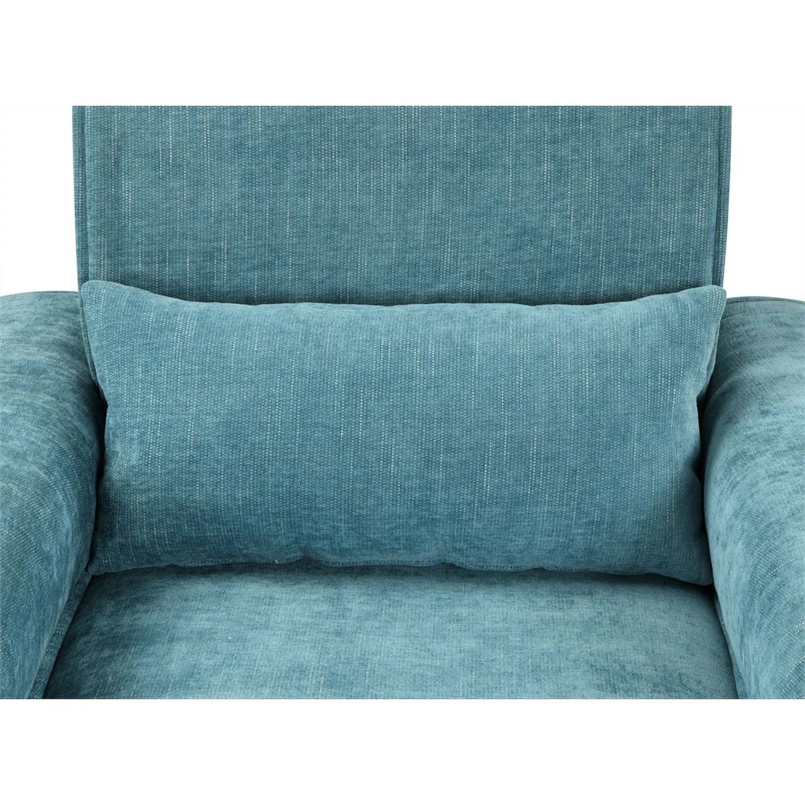 Blue Chenille Sofa Loveseat Chair Set D1212