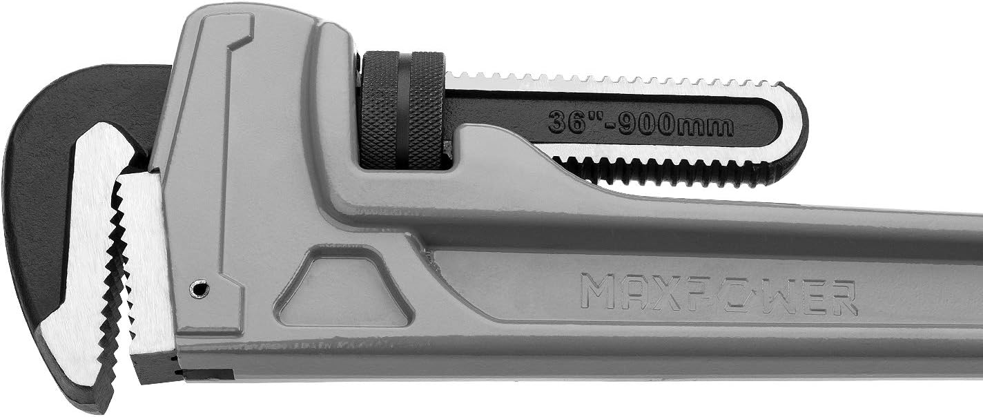 Aluminum Pipe Wrench 36-Inch Heavy Duty Straight Pipe Wrench Pack of 2 X49779
