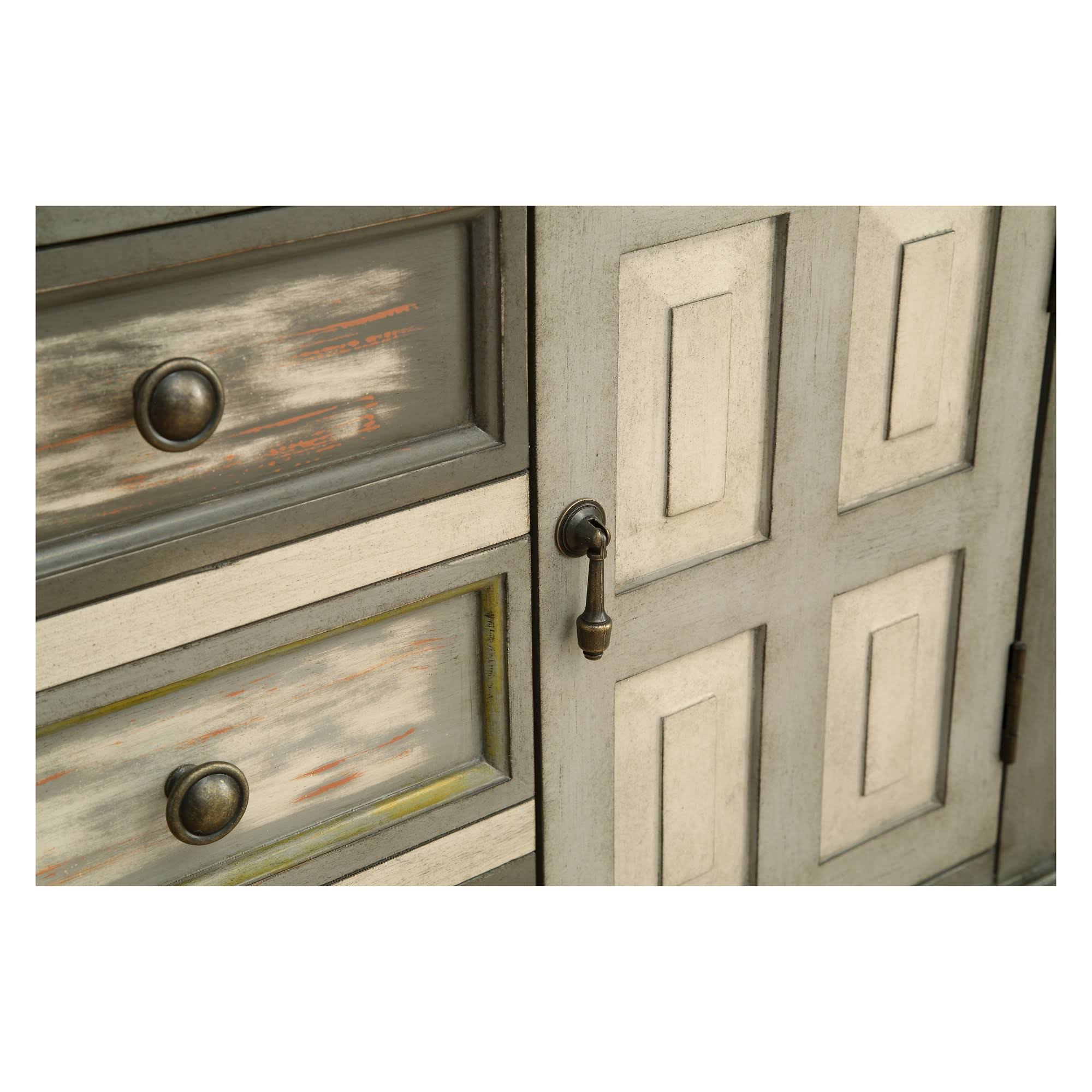 Grey Two Drawer Two Door Cabinet F614