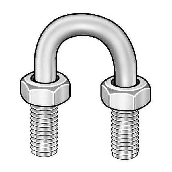 U Bolt, Zinc, 1/2-13, Pipe 3 in, Pk 50 P282119