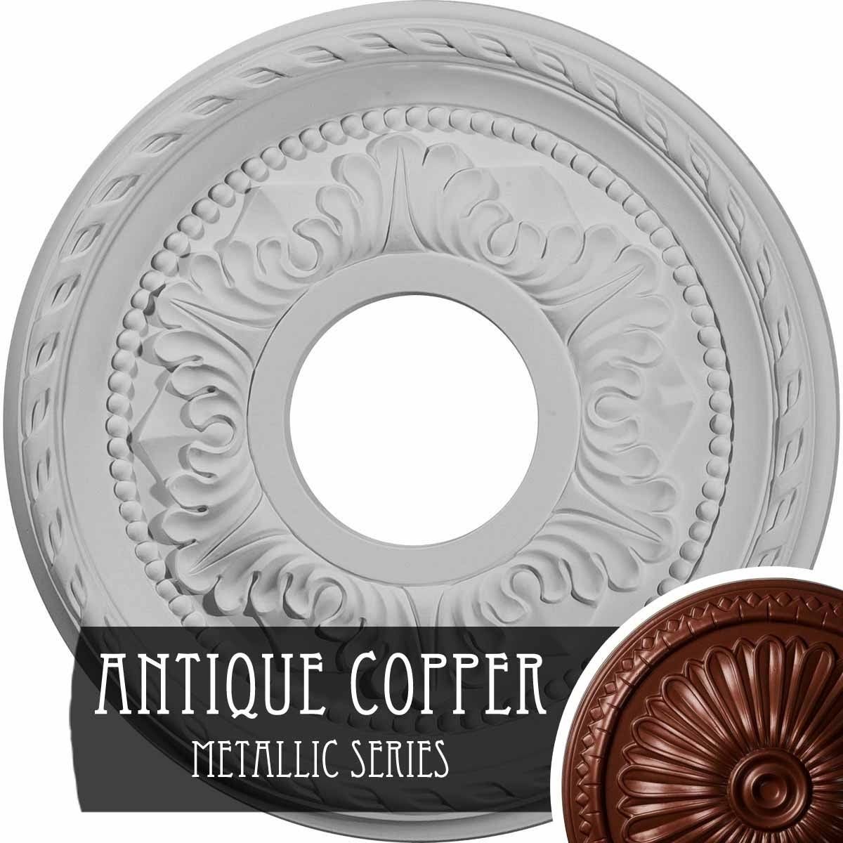 Hand-Painted Castle Stone Crackle Ceiling Medallion V5824