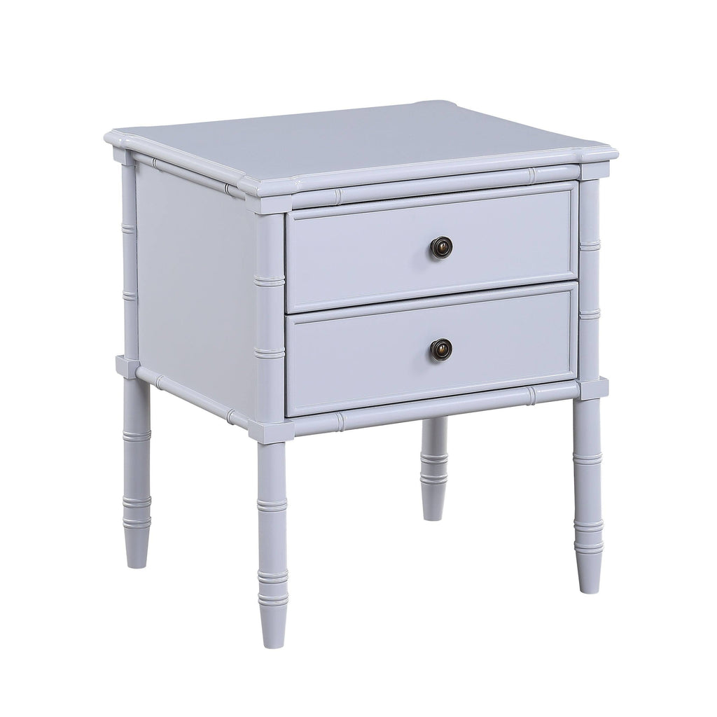 2-Drawer Bamboo Carved Nightstand T58254