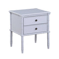 2-Drawer Bamboo Carved Nightstand T58254