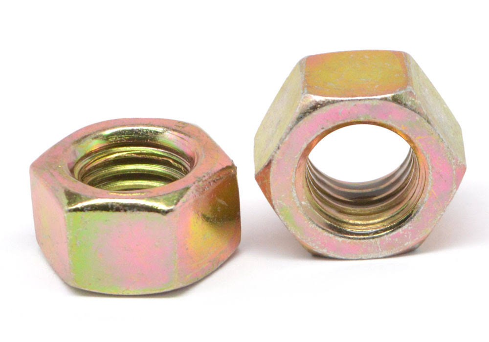 Fine Thread Grade 8 Finished Hex Nut Medium Carbon Steel Yellow Zinc Plated Z724