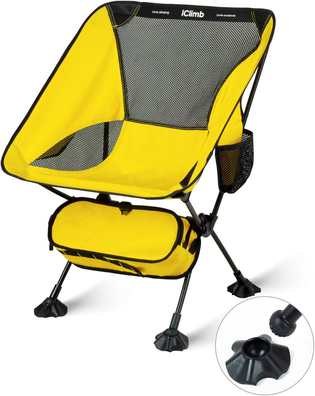 Ultralight Compact Camping Folding Beach Chair with Anti-Sinking Feet and Back Support Webbing S53197