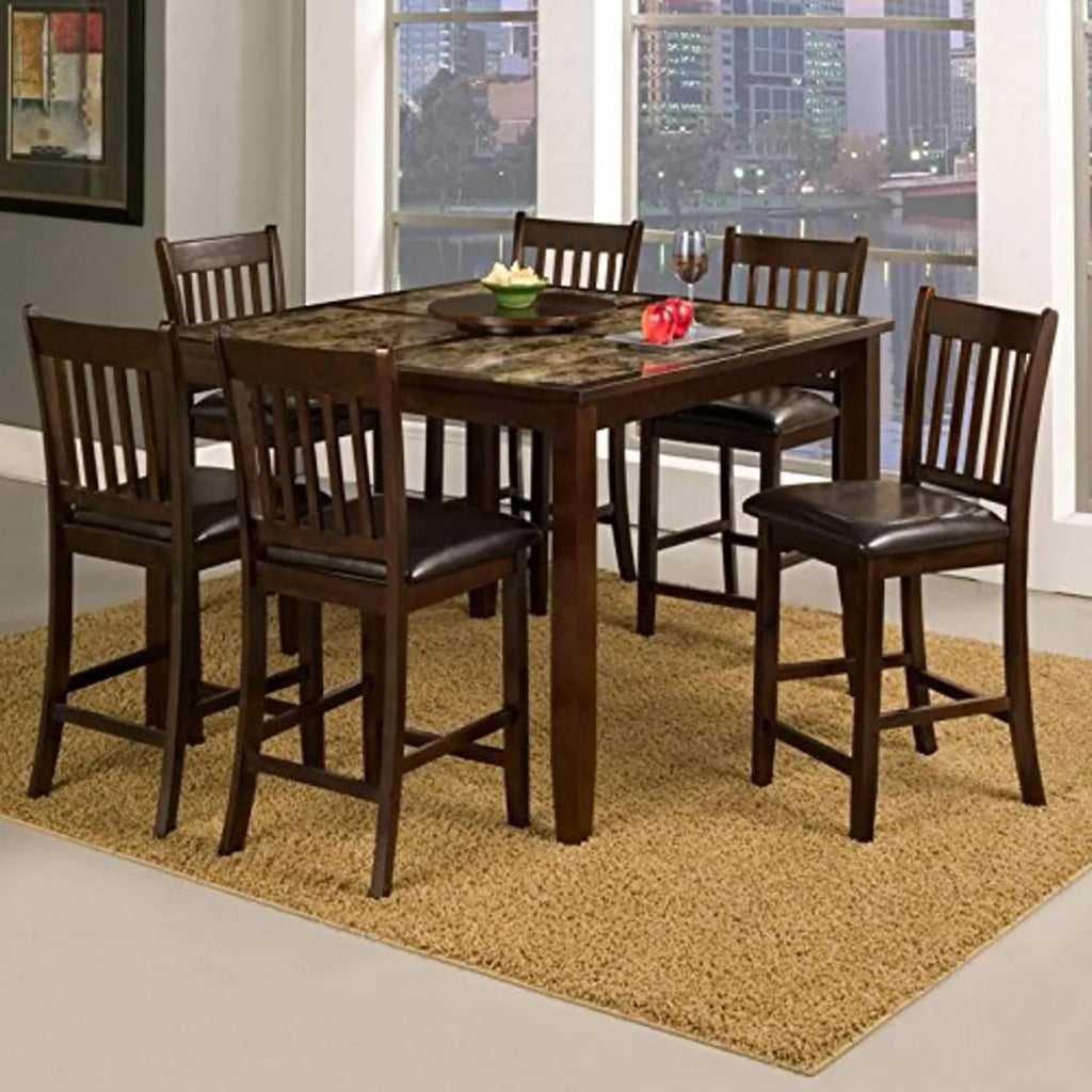 Espresso Faux Marble Pub Table M590