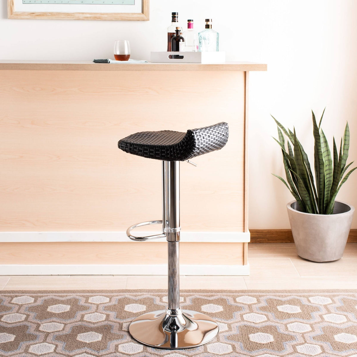 Black Swivel Bar Stool N574199