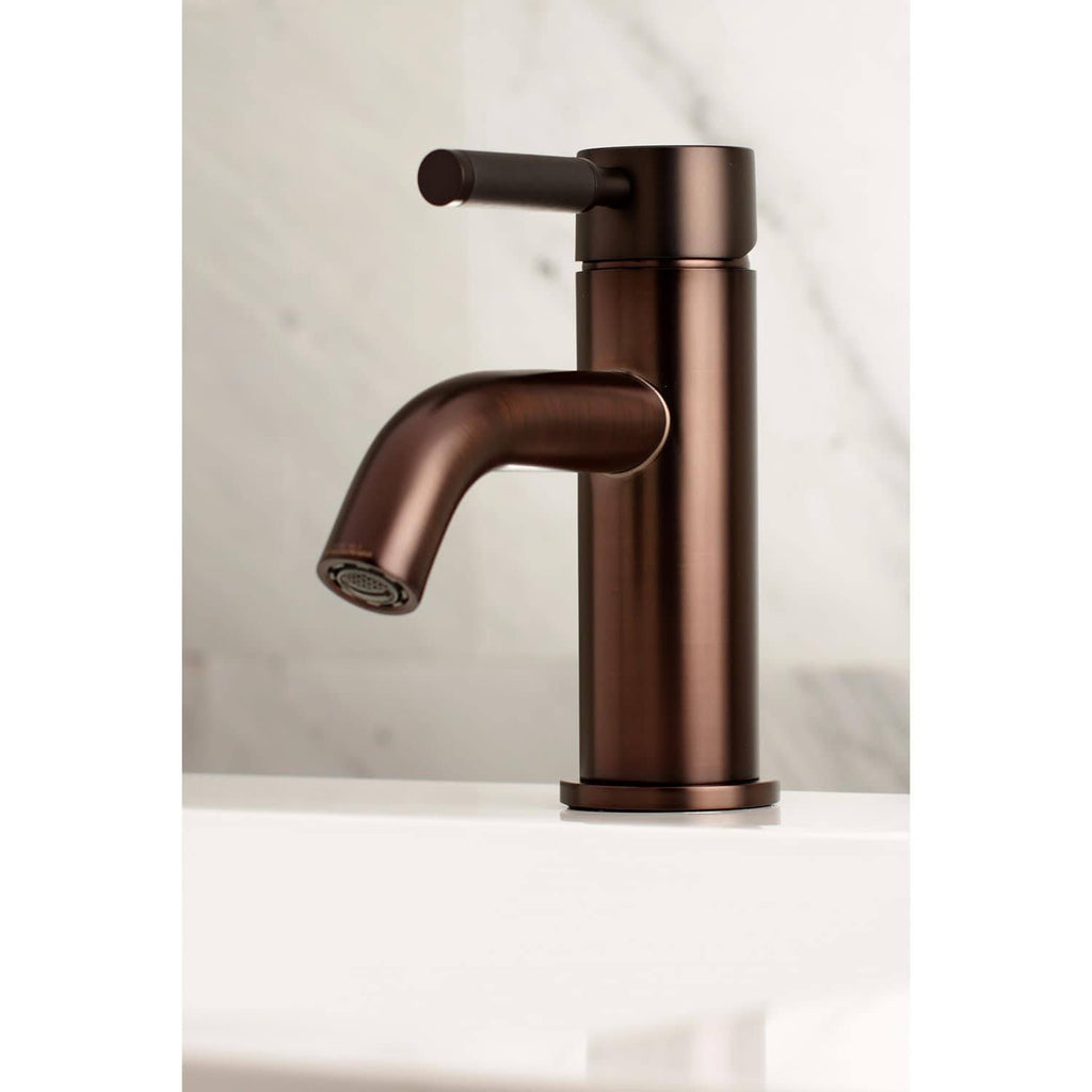 Matte Black Brushed Nickel Single-Handle Bathroom Faucet with Push Pop-Up O5271